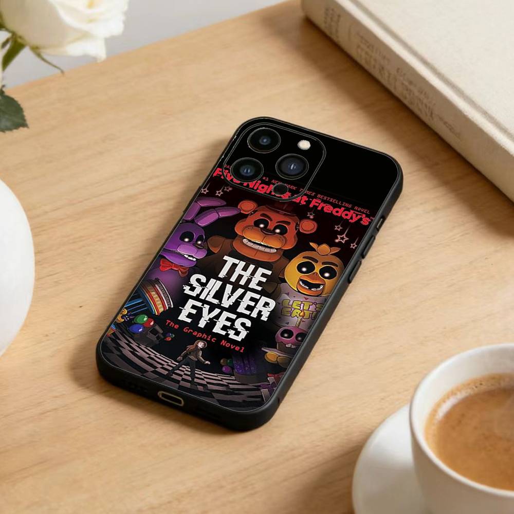 Чехол для телефона Five Nights at Freddy's для iPhone 17, 16, 15, 14, 13, 12 Plus, Max Мягкий силикон Черный чехол
