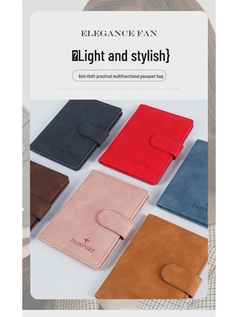 Новый многофункциональный держатель паспорта RFID: Удобная сумка из полиуретанового материала для путешествий и хранения документов.