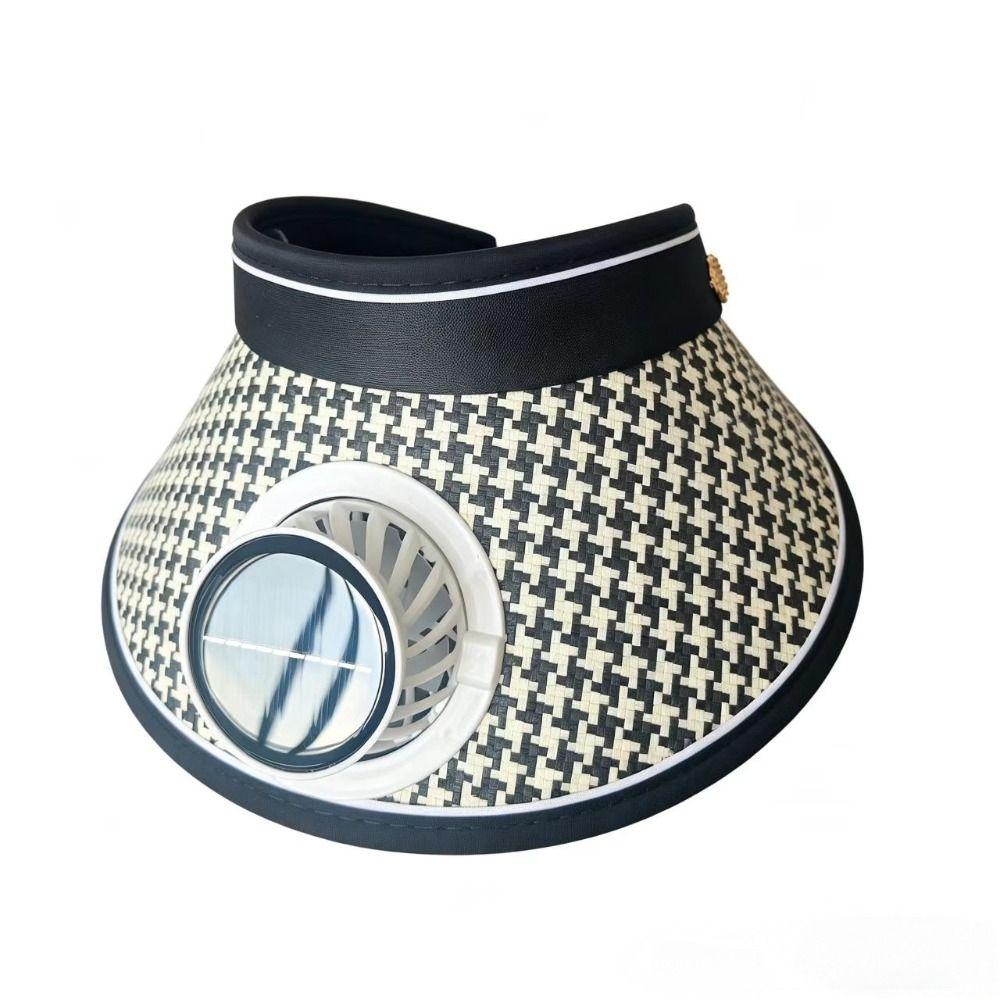 Folding Solar Fan Hat Breathable Summer Fan Visor Cap Convenient Cooling Sunshade Hat Sport