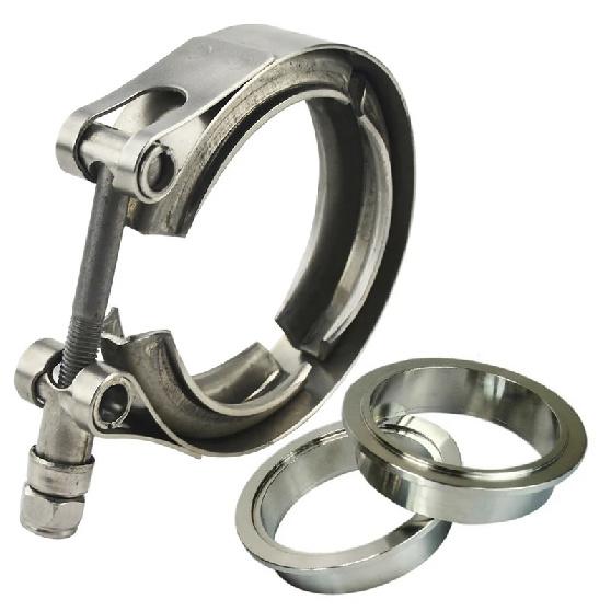 V Band Exhaust Clamp 2 inch 2.5 inch 3 inch 3.5 inch 4 inch 51mm 63mm 76mm Exhaust Flange vband clamp V-Band Muffler Clamp