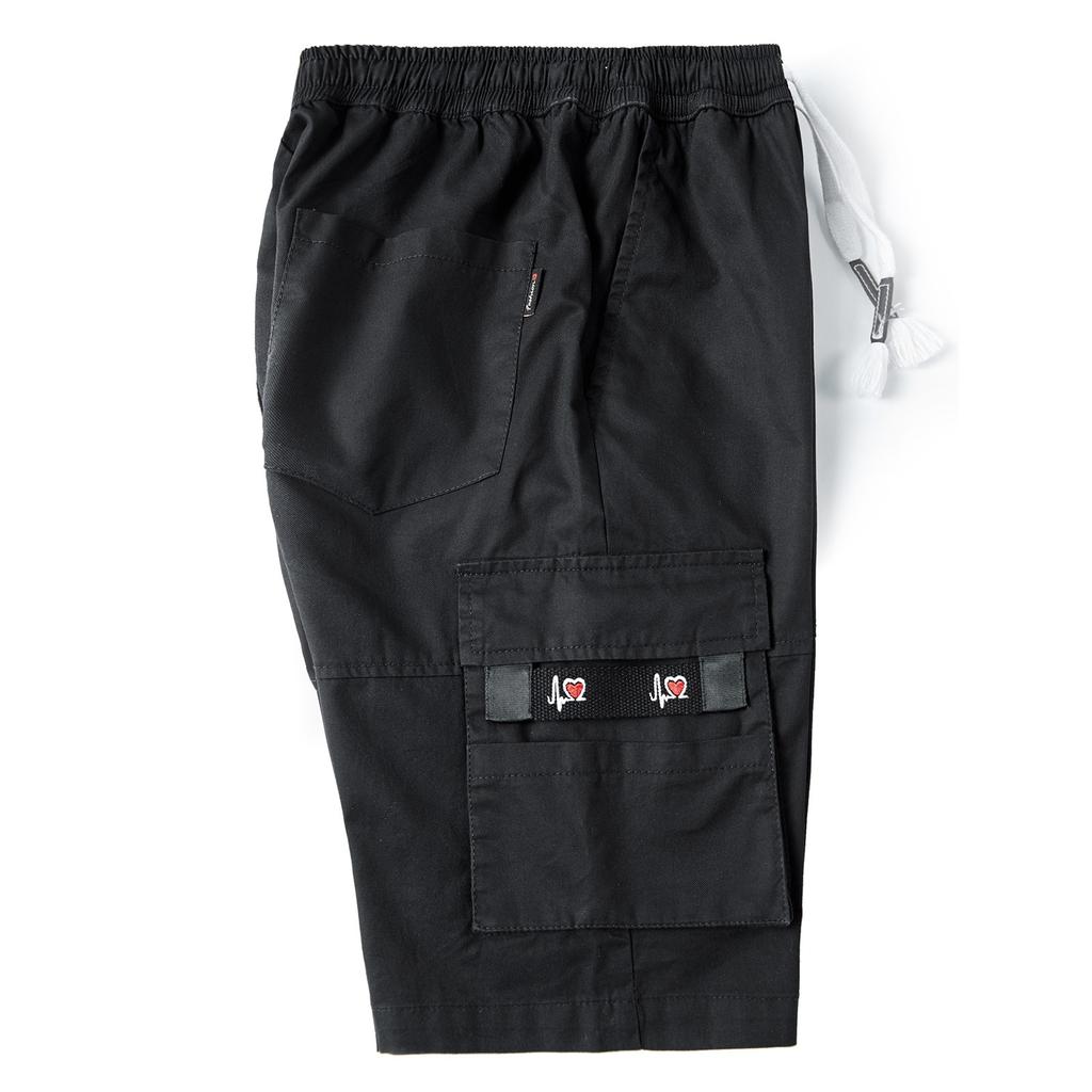 Casual Men's Fashion Drawstring Pocket Sports Pants Cotton Five-point Shorts Overalls Shorts
