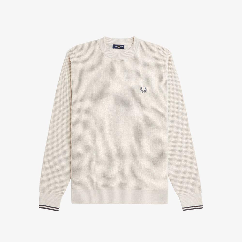 Fred Perry [Острый] Вязаный джемпер с вафельным узором (X23) Afpm2436507-X23