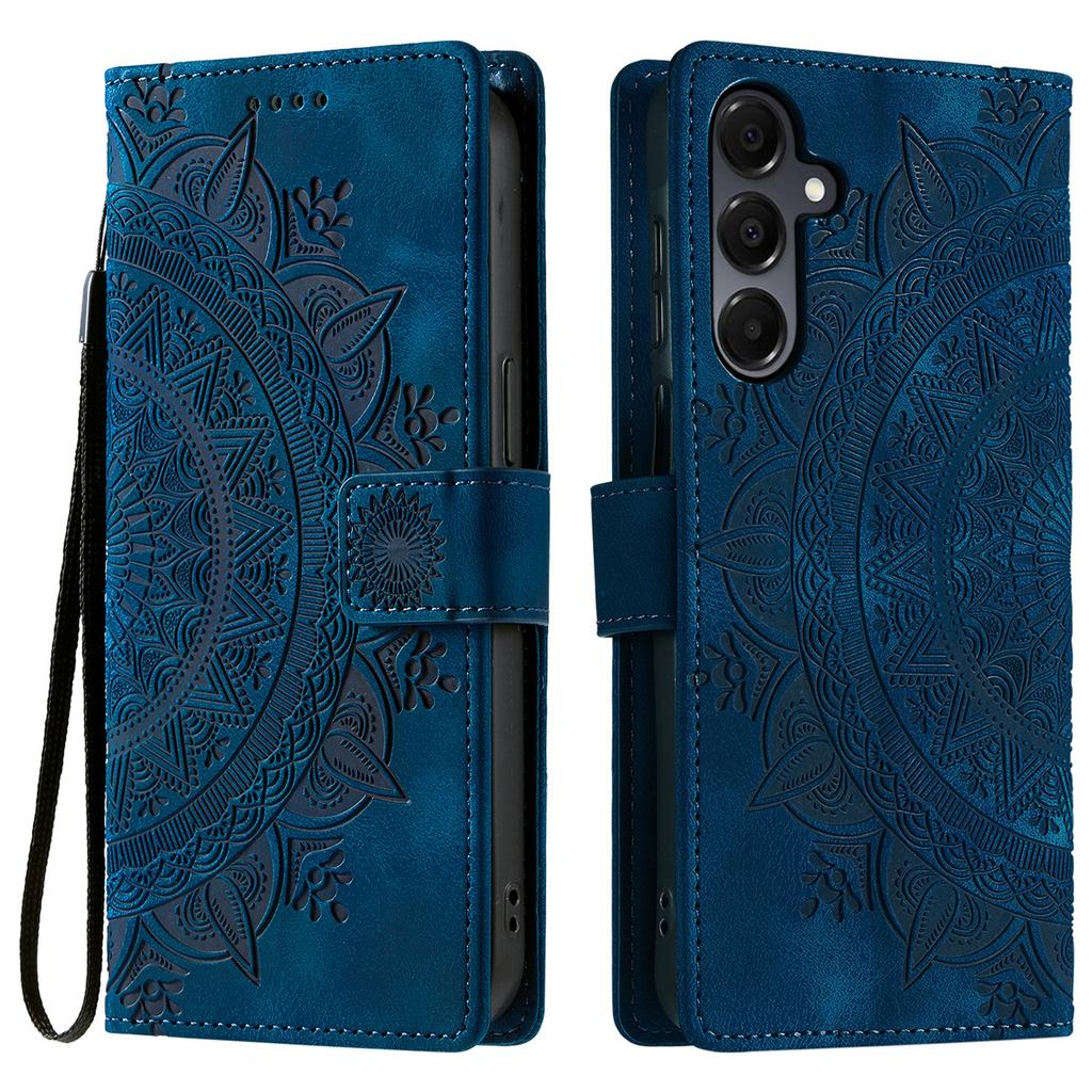 Чехол для Samsung Galaxy A17 с тисненым тотемом, кожаный чехол-кошелек с ремешком на руку