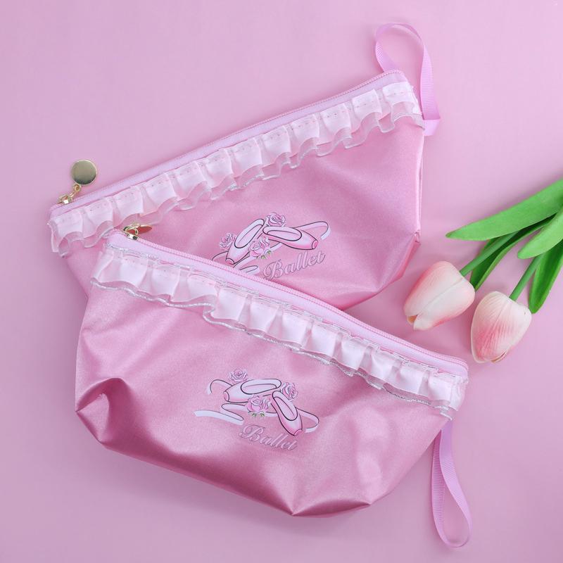 13*24.5СМ Кружевная сумка для хранения танцевальной обуви Детская водонепроницаемая атласная сумка-органайзер для канцелярских принадлежностей Сумка для хранения танцевальной обуви