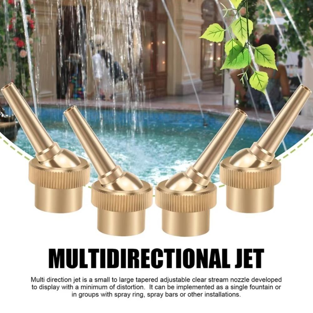 1/2" 3/4" 1" Струйные Прямые Фонтанные Насадки Латунная Распылительная Головка Насадка для Фонтана Бассейна