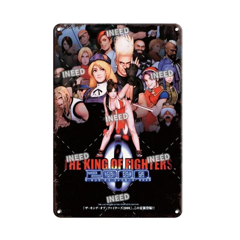 Vintage King Of Fighters Metal Tin Sign  Classic KOF Game Poster Retro Gamer Room Decor  Wall Art Plaques for Home Decor