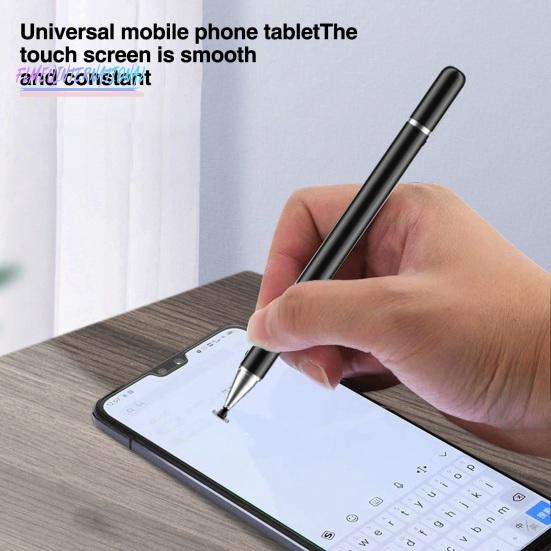 Стилус 3-в-1, металлический держатель для ручки, емкостная ручка - чувствительный сенсорный экран, умная ручка для письма, стилус для офисной живописи, редактирования видео