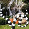 3 Pcs Halloween Sandworm Inflatable Decorations 6ft Glowing Giant Snake Patio Decoration With Built-in LED Sandworm Decoration For Halloween Outdoor