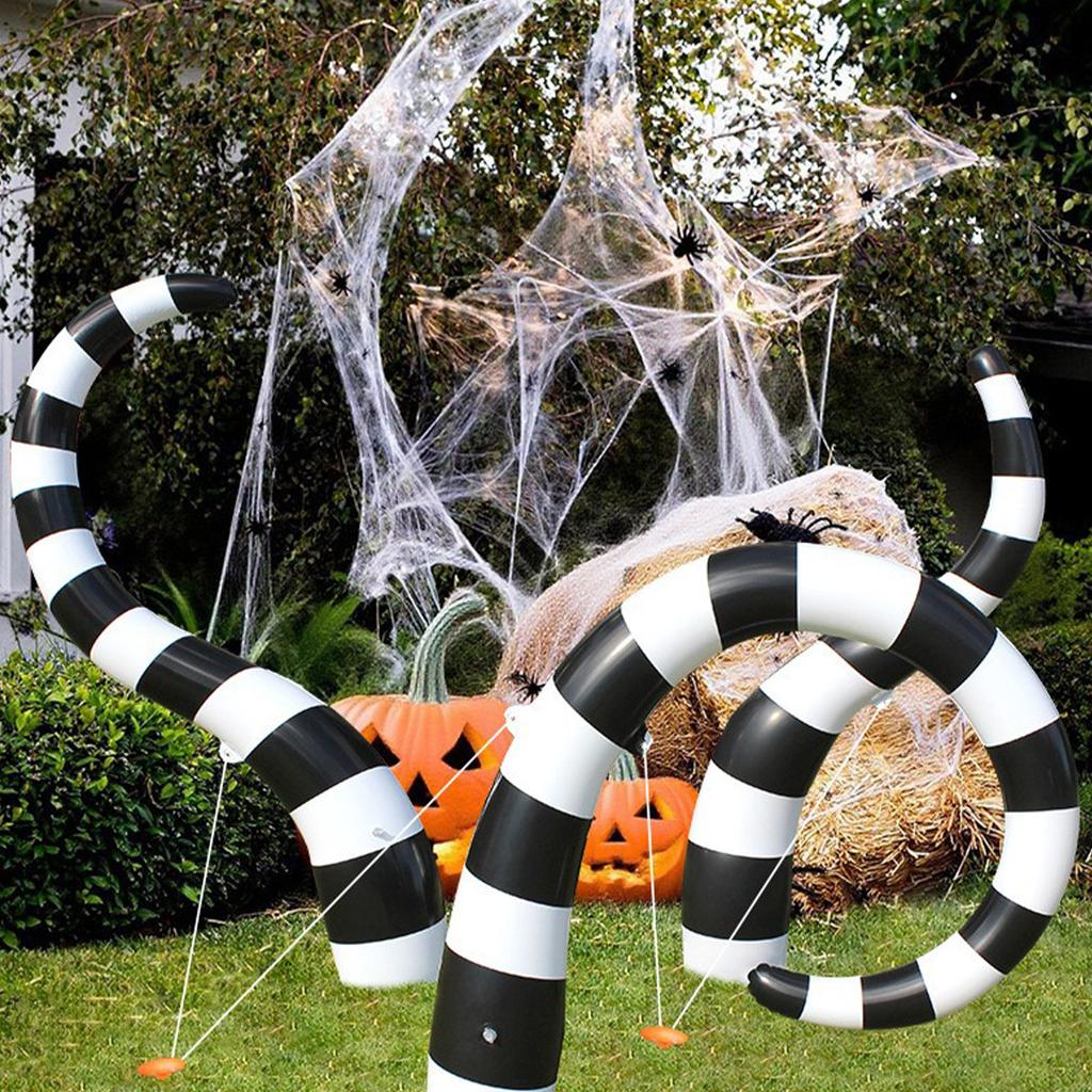 3 Pcs Halloween Sandworm Inflatable Decorations 6ft Glowing Giant Snake Patio Decoration With Built-in LED Sandworm Decoration For Halloween Outdoor