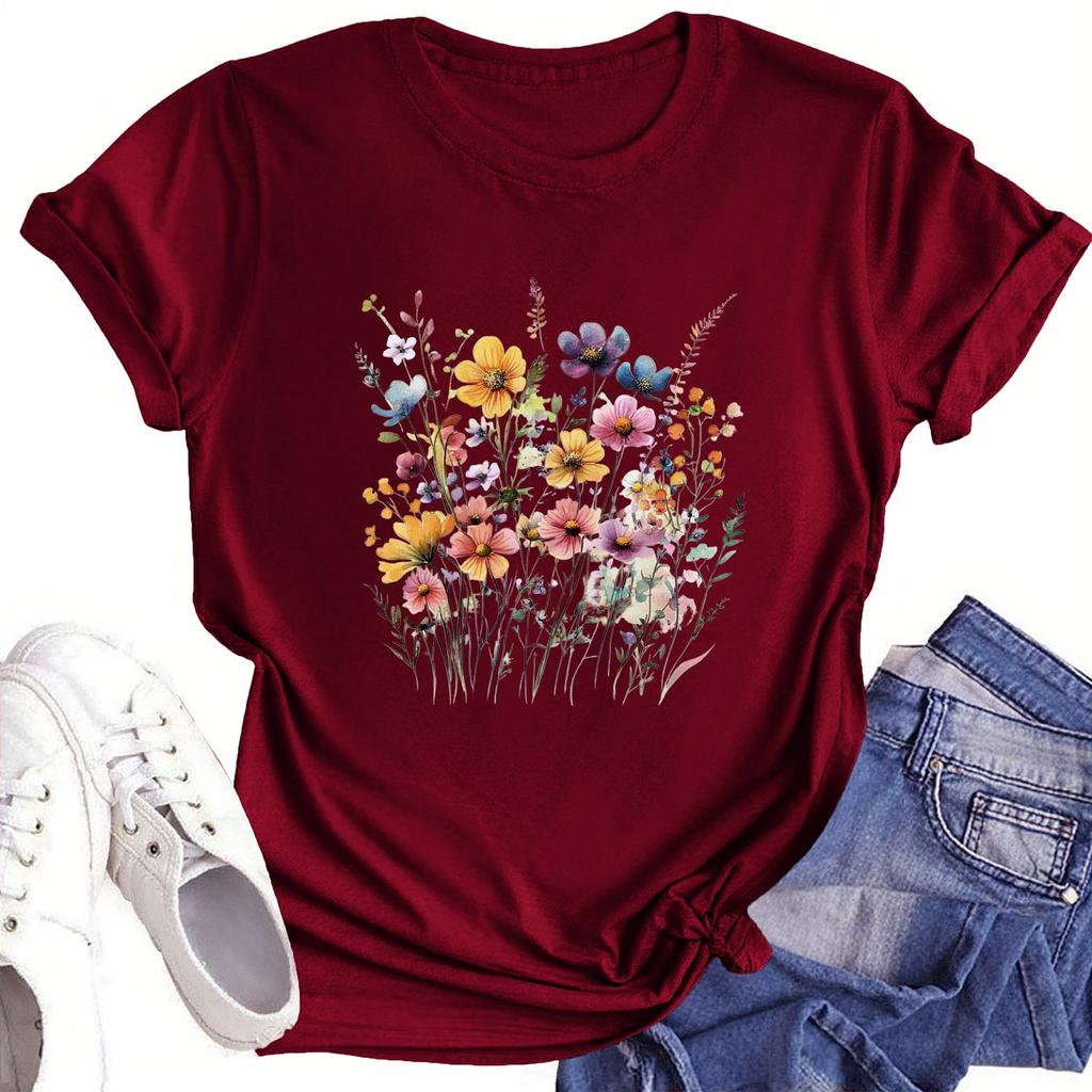 Toddler Girl Boy T-Shirts Kids Top Boys And Girls Printed Short Sleeved T-shirt 1-12Y