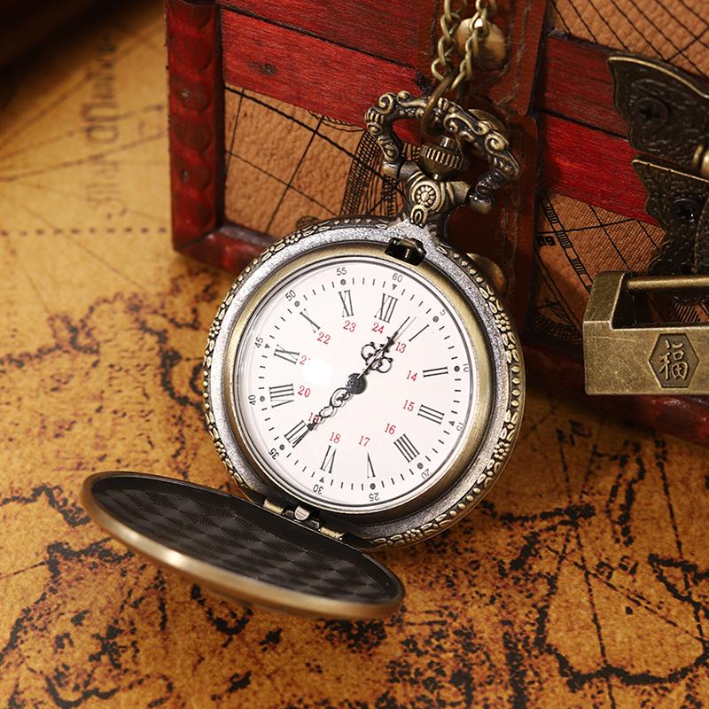 Винтажные мужские карманные часы, кварцевые часы с подвеской в стиле ретро Horse Full Hunter и цепочкой-ожерельем, идеальный выбор для подарков мужчинам