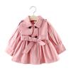 FiveFive Fashion Girls Clothes Autumn Long Sleeve Trench Coats Children Solid Outerwear Costume