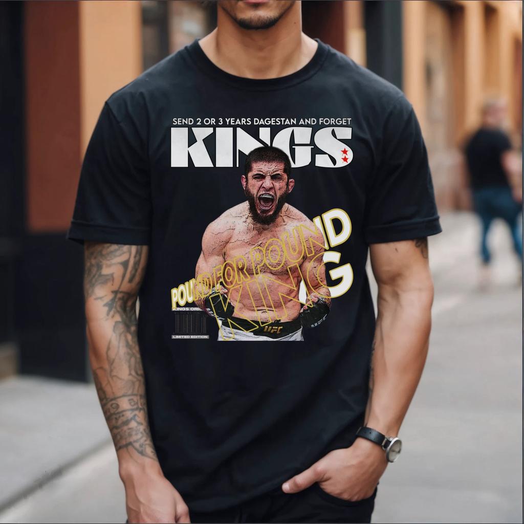 Графическая футболка Islam Makhachev, Футболка для фанатов UFC, Унисекс, Тяжелый хлопок