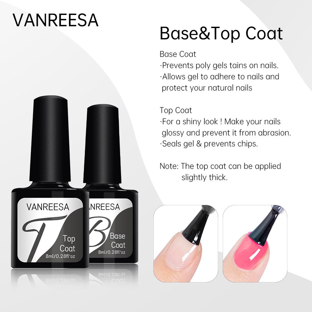 VANREESA Набор гель-лаков для ногтей с лампой для сушки ногтей мощностью 36 Вт, 6 шт., замачиваемый УФ-светодиодный полупостоянный набор гелей для ногтей, набор инструментов для дизайна ногтей