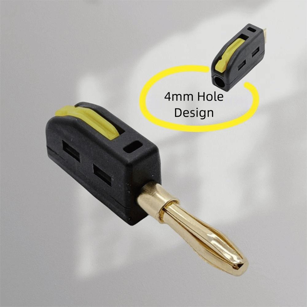 Gold Plated Contacts 4mm Banana Connector No Solder Banana Plug  Electronic Classroom Experiments
