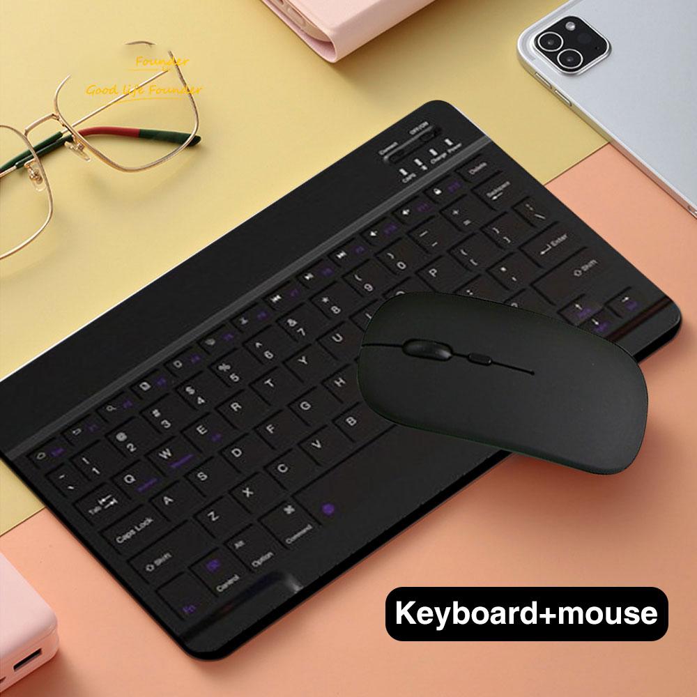 Беспроводная Bluetooth-клавиатура и мышь, русский, французский, португальский, испанский, корейский язык для Android iOS, Windows Phone, планшета, iPad