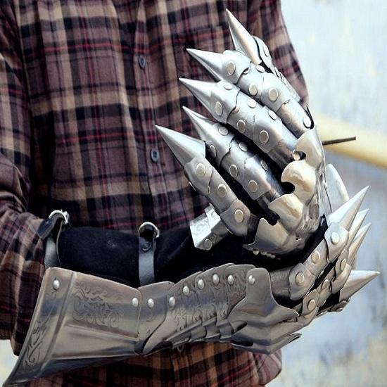 Medieval Sauron Gauntlets Steel Medieval Armor Gloves Crusader Larp Gauntlets, Lord of The Rings Gauntlets