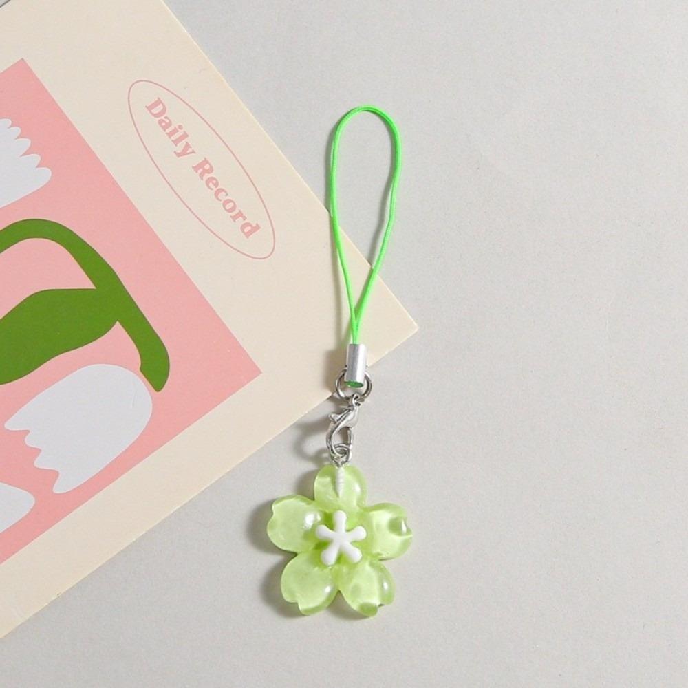 Resin Cherry Blossom Keychain INS Keyring New Mobile Phone Lanyard Gift