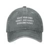 Retro Make Your Own Money & Marry Someone Funny Baseball Cap Unisex Distressed Denim Headwear Quote Outdoor Cap