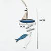 Marine Style Wooden Pendant Ocean Wind Crafts Small Fish Boat Innovative Accessory Wall Hanging Decoration Pendant Home Decor