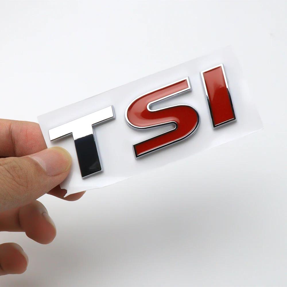 1pc TSI Letter Emblem ABS 3D Car Rear Trunk Sticker for Volkswagen TIGUAN TSI Golf 7 5 8 6 Passat B6 Rline Auto Styling Decal