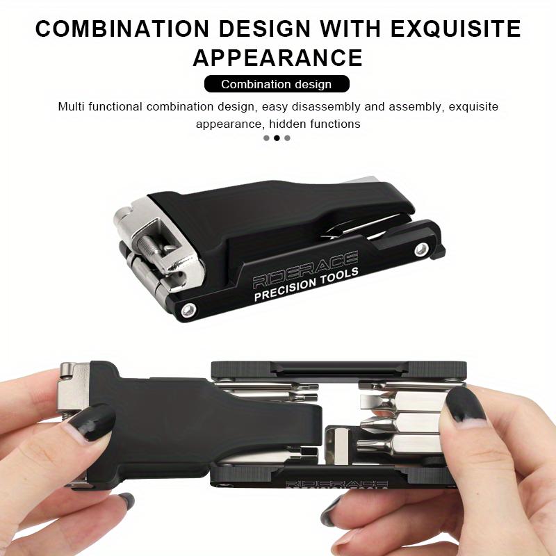 Прочный железный инструмент для ремонта велосипеда 16-в-1, портативный выжимной штифт цепи, шестигранный спицевой ключ, отвертка, мультитул, универсальный, подходит для велосипедов