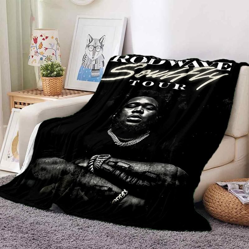 HOT Rod Wave 3D Print Rapper Star Soft Plush Blanket,Flannel Throw Blanket for Living Room Bedroom Picnic Bed Sofa Cover