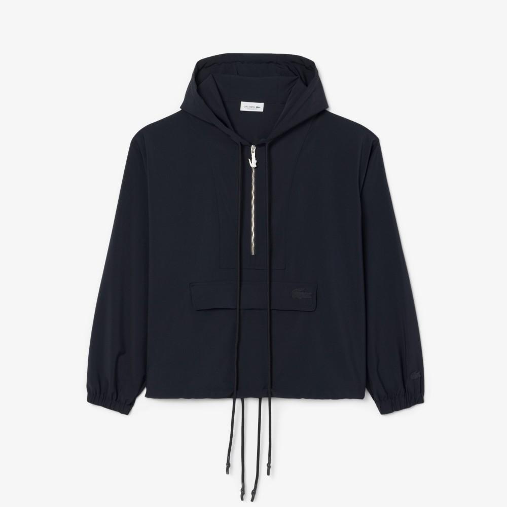 [Lacoste] Women's Wool Blend Hooded Half-Zip Jumper BF2450-55NHDE