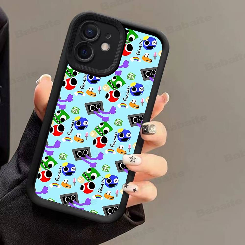 Cartoon R-Rainbow Friends Phone Case For IPhone 17 16 15 14 13 12 11 Pro Max Plus MINI Soft Cover