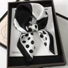 New Spring Square Neck Scarf Women Bandana Hair Band Design Print Dot Female Foulard Headband Shawl Wrap Neckerchief