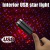 USB Звездное небо Лампа Светодиодная Внутреннее окружающее освещение Автомобильный Потолочный проектор света красный синий Романтический Гипсофила Светодиодная Атмосферная лампа 5 В