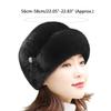 Faux Rabbit Fur Bucket Hats Flower Decor Middle-aged Cap Fashion Thermal Hat  Autumn Winter