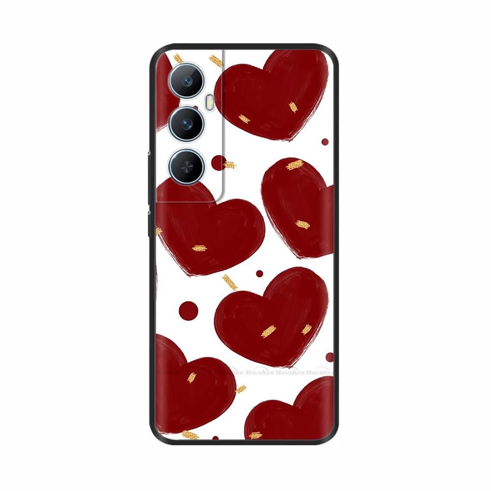 Для Realme C65 4G C 65 RealmeC65 6.67" 2024 Силиконовый Чехол для Телефона Милый Цветок Легкий Чехол для Oppo Realme C65 Чехлы Оболочка