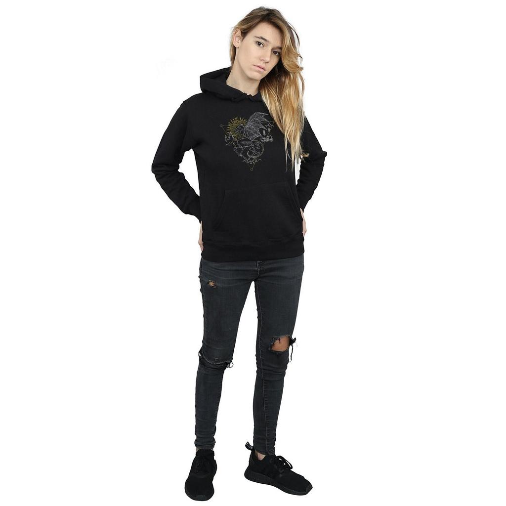 Harry Potter Womens/Ladies Thestral Line Art Hoodie