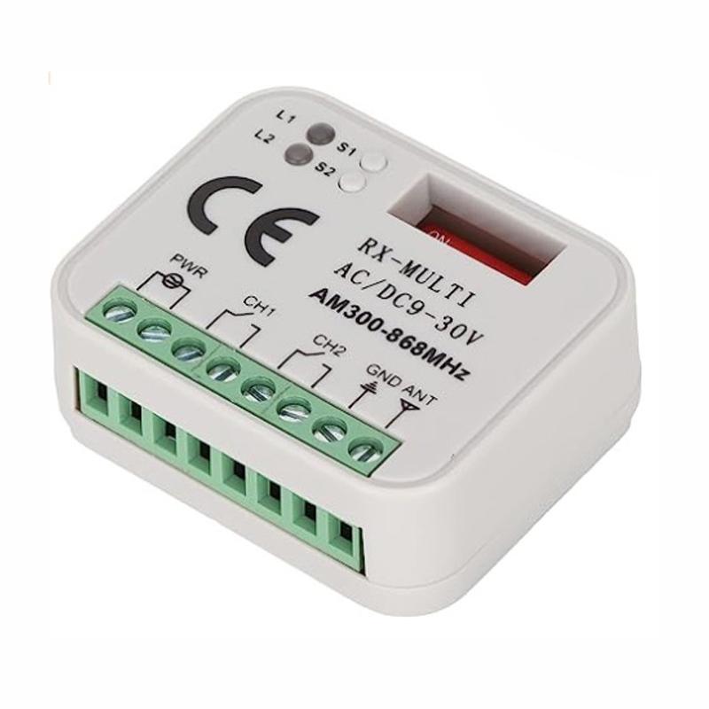 Rx-Multi приемник контроллер коммутатора переменного/постоянного тока 9 В-30 В 2 канала 300 МГц до 868 МГц приемник дистанционного управления гаражными воротами/дверями