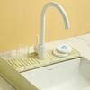 Kitchen Sink Splash Guard Silicone Faucet Drying Mat Dish Sponge Soap Holder Bathroom Sink Draining Pad Drip Catcher Tray