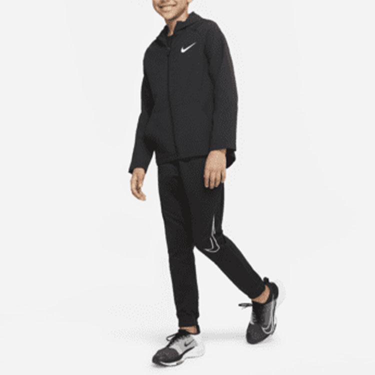Nike Толстовка с капюшоном Dri-FIT Solid Logo Woven Training, детские куртки, черный цвет DO7095-010