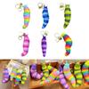 Funny Colorful Caterpillars Keychain Fun Plastic Cartoon Animal Bag Charm Decoration for Women