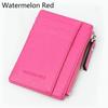 Lightweight Compact Purse Wallet Mini Leather Credit Card Holders Zipper Coin Pocket Bag for Women Men