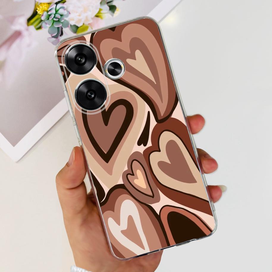 For Xiaomi Poco F6 Case Popular Butterfly Flower Soft Clear Silicone TPU Back Cover For Xiaomi Poco F6 5G F 6 PocoF6 Phone Cases