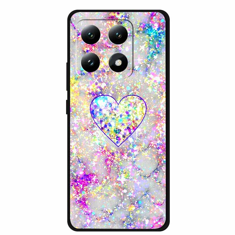 Для Xiaomi 15T 5G Чехол Цветы Мягкий Силикон ТПУ Задняя Крышка Для Xiaomi 15T Pro 5G Capa Boho Цветная Защита от Царапин