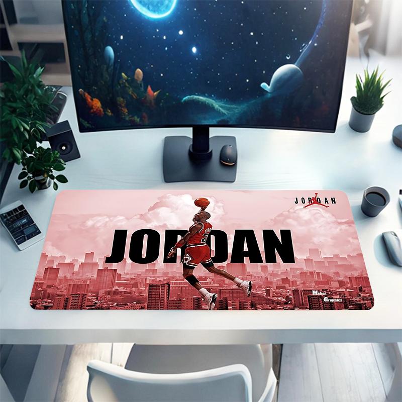 1 шт. Air Jordan Cityscape Flight Игровой коврик для мыши Клавиатура Настольный коврик Нескользящая резиновая заблокированная кромка Водонепроницаемый коврик для мыши для офиса Домашний декор S1423