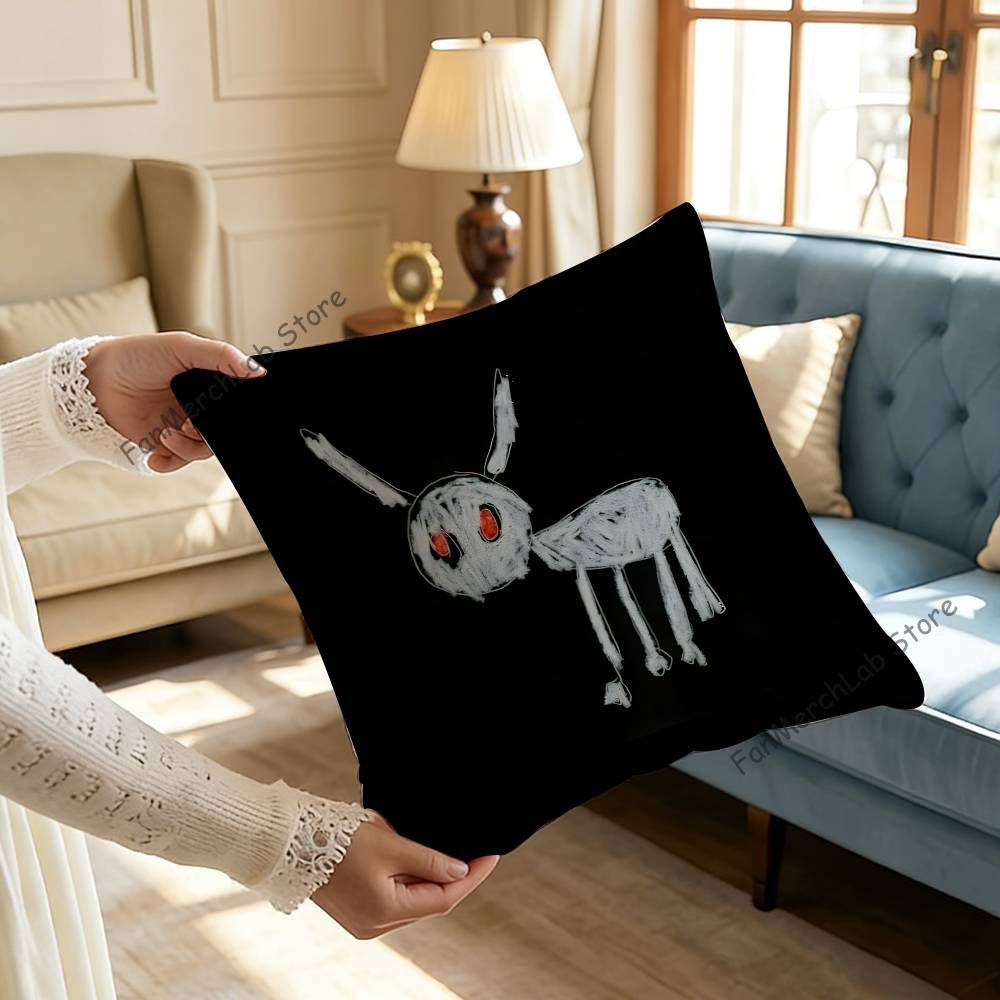 Rapper DDrake Pillowcase Pillowslip Cushion Plush Boys Girls Cartoon Anime Kawaii Decoration Kids Birthday Cute Gifts