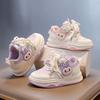 Girls Sports Board Shoes 2025 New Spring and Autumn Cute Cartoon Children's Little White Shoes Breathable Girls Fashion Casual Shoes