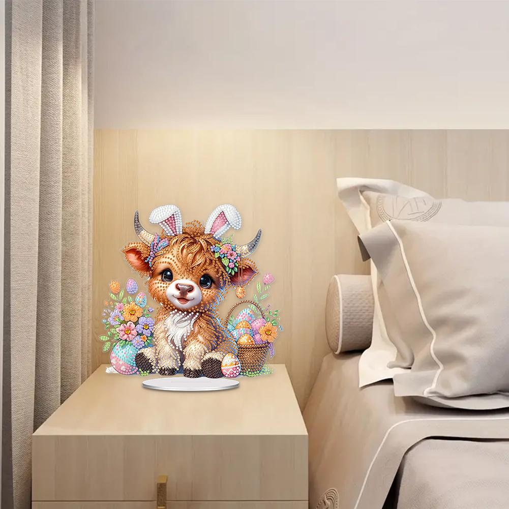 Acrylic Easter Egg Chicken Rhinestones Desktop Ornaments 5D DIY Diamond Art Tabletop Decorations Diamond Painting Desktop Decors