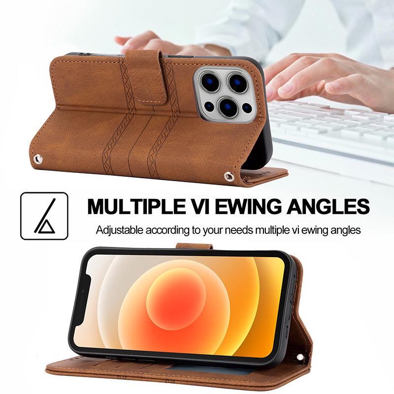 Специальный чехол для мобильного телефона Apple и Samsung, кожаный чехол-книжка в японском и корейском стиле