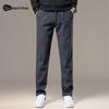 Bao Cai Yang Men's Corduroy Straight-Leg Warm Casual Pants