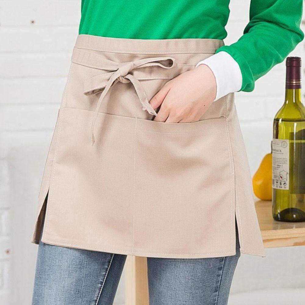 Dacron Half Apron Waterproof Waist Aprons New Short Half Waist Apron  Women Men