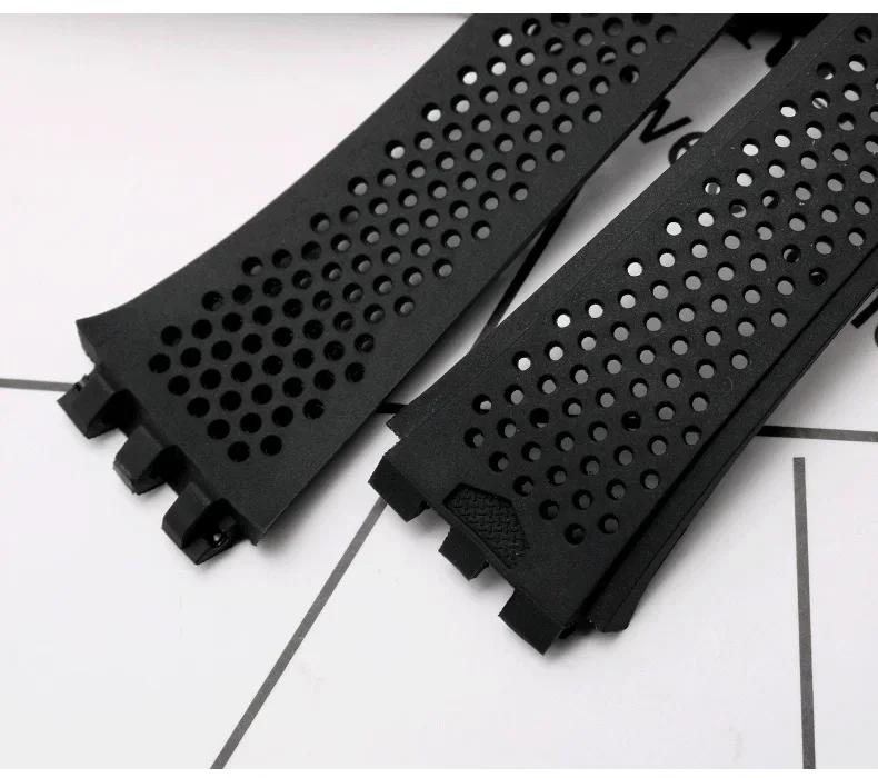 Совершенно новый силиконовый ремешок для часов для часов серии TAG HEUER Carrera, ремешок для мужских часов с вогнуто-выпуклым интерфейсом, браслет