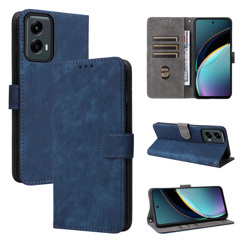 Чехол-книжка для Motorola Moto G (2024)/Moto G 5G 2024 PU кожаный чехол для всего тела [блокировка RFID]